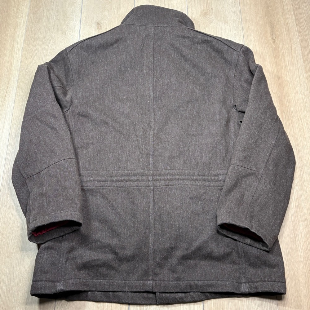Strellson Swiss Cross Wool Edition Men Brown Field Jacket Quilted Utility 54 XXL - Picture 8 of 12